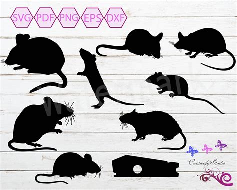 Mouse Svg Silhouette Clipart Mice Vector Decal Rodent Svg Etsy Canada
