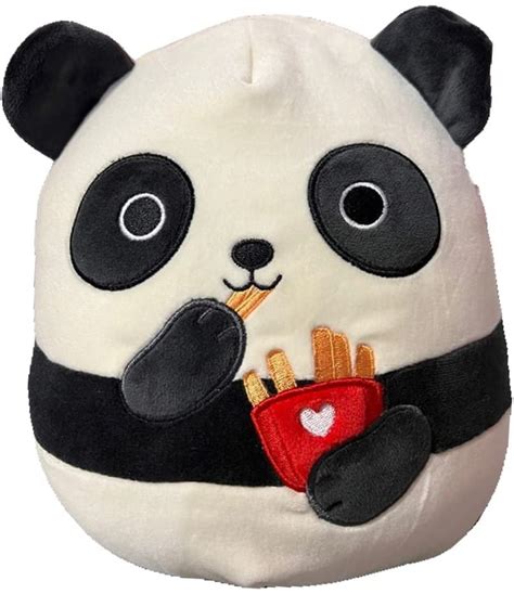 Squishmallow Stanley The Panda 8 Inches With French Fries Official Kellytoy Valentines Squad
