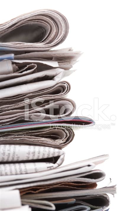 Newspapers Side View Stock Photo Royalty Free Freeimages