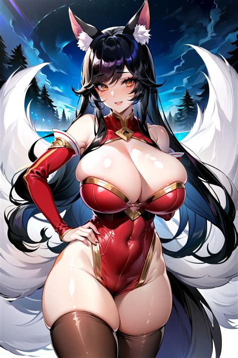Rule 34 1girls 9 Tails Ahri Ai Generated Curvaceous Curvy Body Curvy