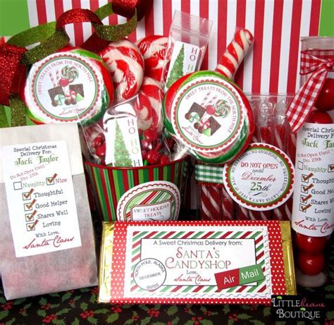 Christmas stockings come in a variety of designs. Cute Christmas Candy ideas. great for favors or stocking ...
