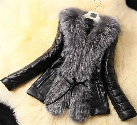 Buy Faux Fox Fur Coats Female Winter Pu Leather