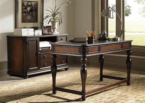 Writing Desk With Three Drawers In Cognac Finish By Liberty Furniture