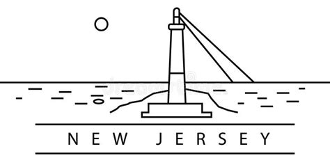New Jersey City Line Icon Element Of Usa States Illustration Icons