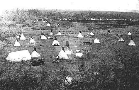 Comanche Village In Indian Territory Enlarged View Rebellion