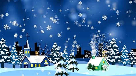 Cartoon Christmas Snow Falling Video For Children Youtube