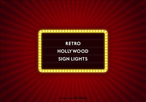 Vector Hollywood Sign Lights 137767 Vector Art At Vecteezy
