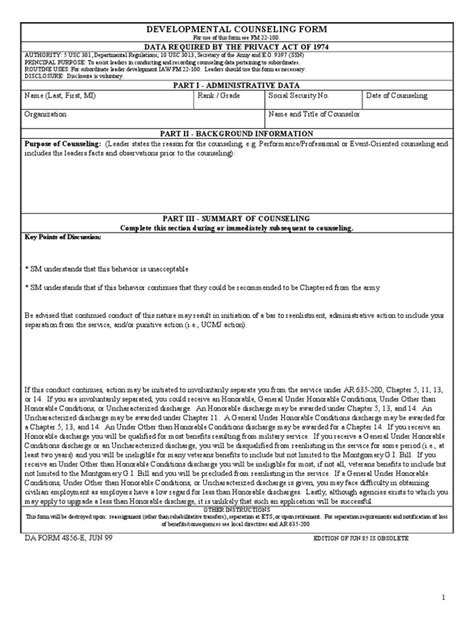 Army Da Form 4856 Fillable Printable Forms Free Online
