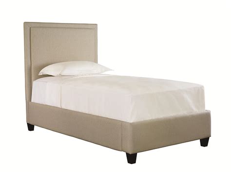 Bassett Custom Upholstered Beds Twin Manhattan Upholstered Headboard And Low Footboard Bed
