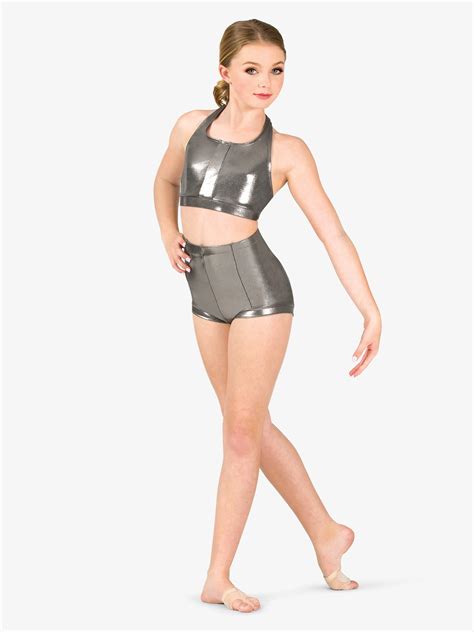sale womens metallic high waist dance shorts double platinum n7734x