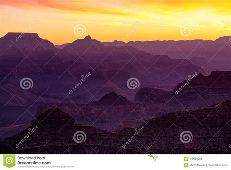 Colorful Sunrise Landscape View At Grand Canyon Stock Photo Image Of