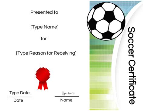 Soccer Certificate Templates For Word