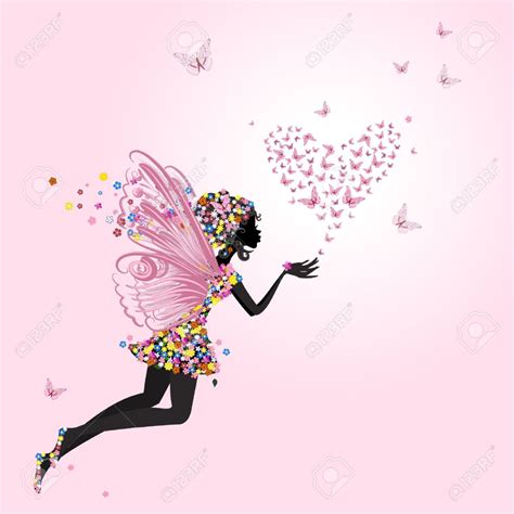 Fairy With A Valentine Of Butterflies Stock Vector 17550926
