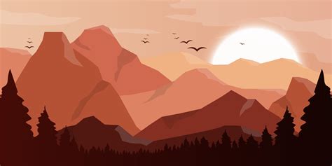 Mountain Sunrise Vector Art Icons And Graphics For Free Download