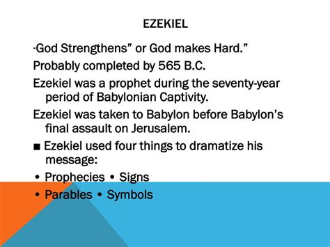 Ppt Interesting Facts About Ezekiel Powerpoint Presentation Free