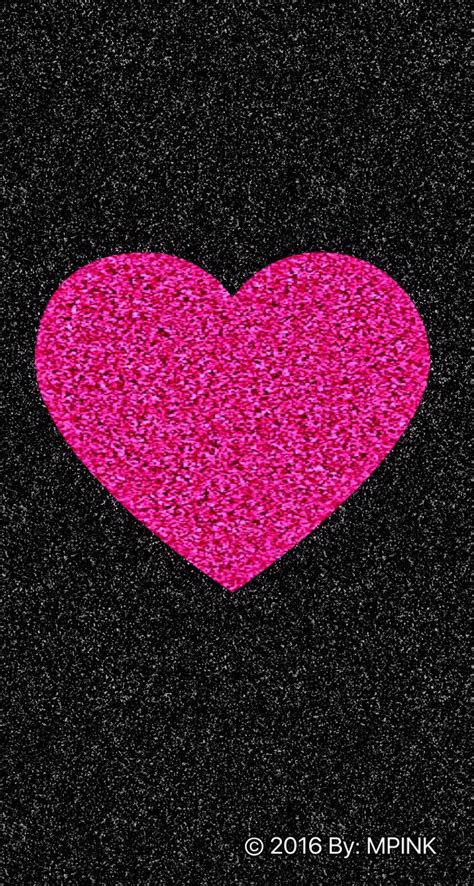 © 2016 Cute Sparkle Pink Heart Wallpaper Wallpaper