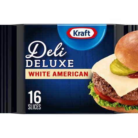 Kraft Deli Deluxe White American Cheese Slices 16 Ct Pack Walmart