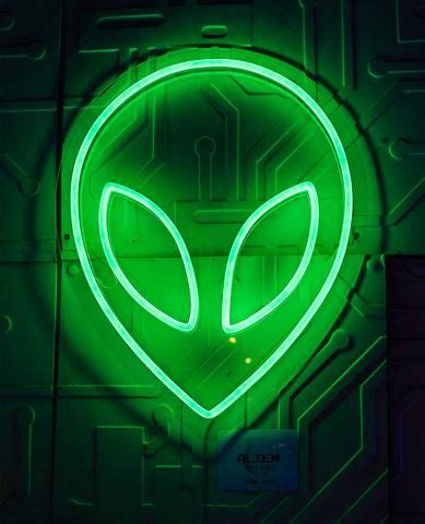 Alien neon light | Neon lighting, Neon signs, Neon aesthetic Square rectangle picture frame with two tone neon color.