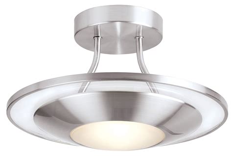 Thank you and enjoy your day. Endon Firenz semi flush ceiling light 120W Satin chrome clear & frosted glass | Liminaires