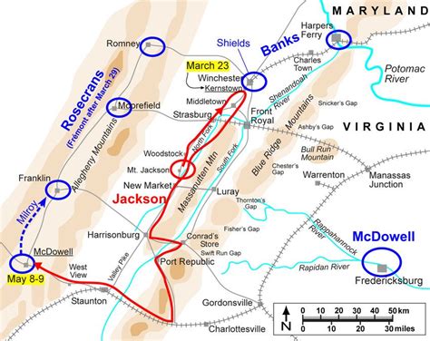 The Map Of Valley Campaign Civil War Shenandoah Shenandoah Valley