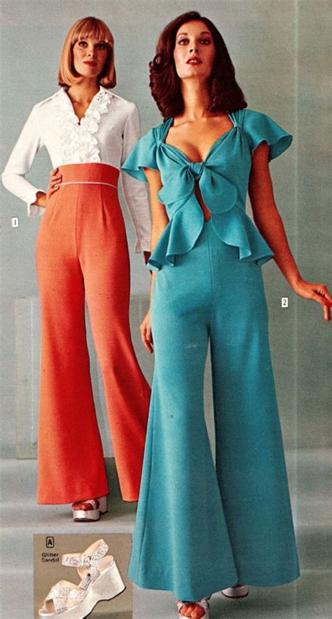 Womens Jumpsuit Of The 1970s 70s Women Fashion 70s Inspired Fashion