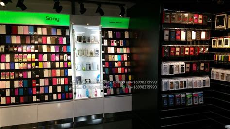 Custom Floor Stand Glass Mobile Phone Display Showcase With Security Locks For Retail Shop