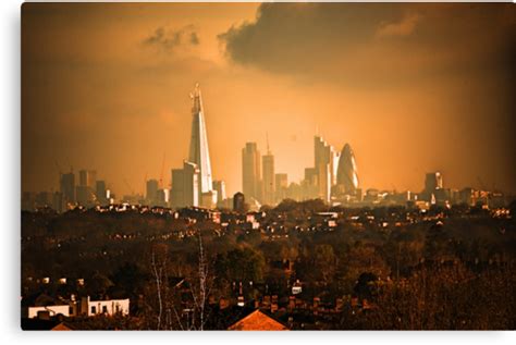 Colorful london city skyline print fine art print color your world. "London City Skyline" Canvas Prints by DonDavisUK | Redbubble