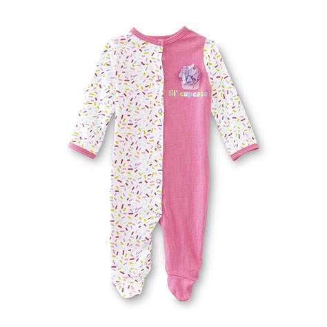 Infant Girls Footed Sleeper Pajamas