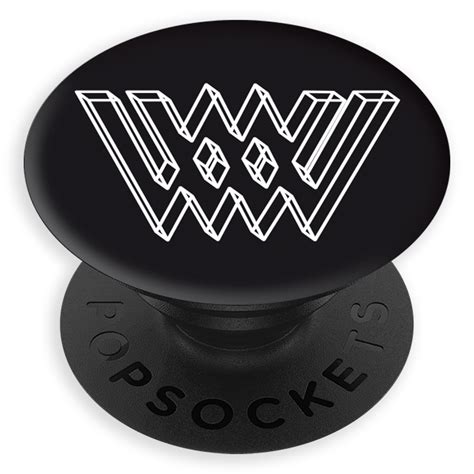 Zwischen dir und mir, zwischen dort und hier. POPSOCKET WINCENT WEISS - Hologramm Logo Schwarz / Weiß