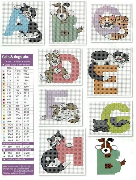 Animal Alphabet Cross Stitch Patterns