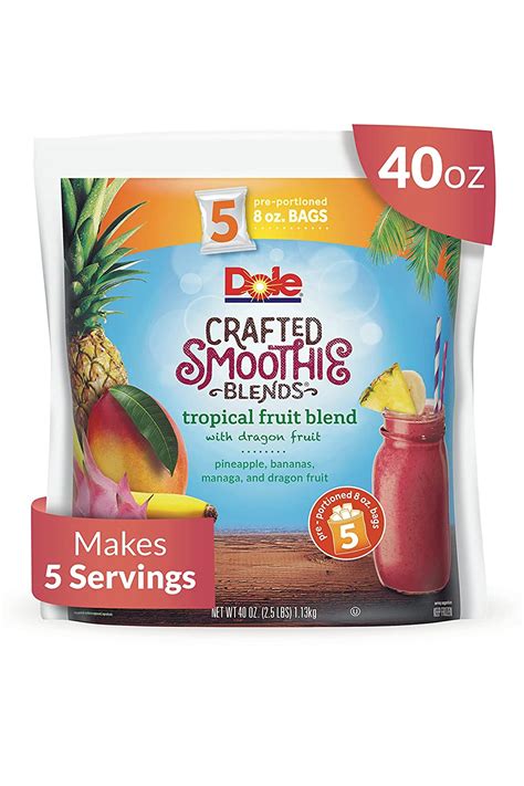 Buy Dole Crafted Smoothie Blends Tropical Fruit Blend Dragon Fruit