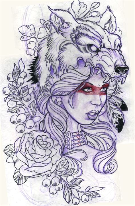 Wolfgirl By Brentsmith Aloadofbs On Deviantart Wolf Girl Tattoos