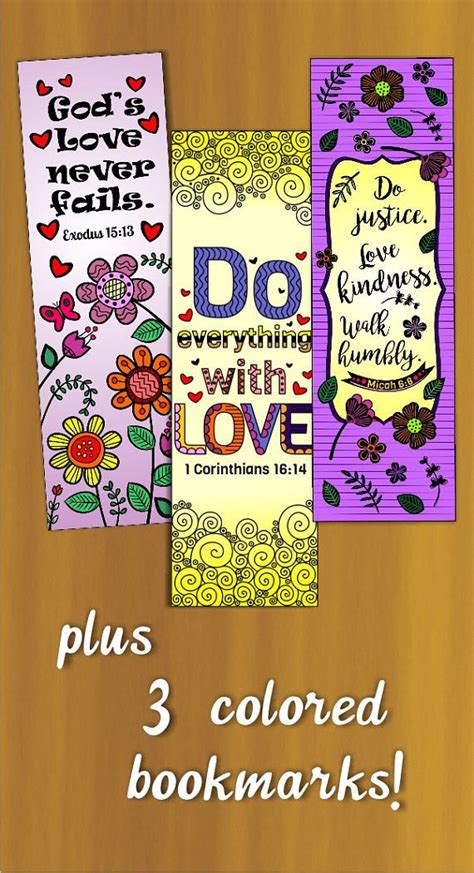 Printable Bible Verse Coloring Bookmarks For Kids And Adults Details