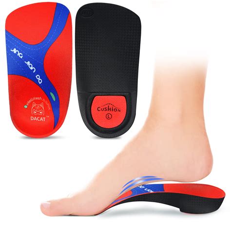 Dacat Plantar Fasciitis Arch Support Insoles Deep Heel Cup For
