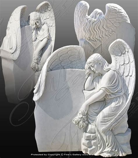 Marble Memorials Weeping Angel Headstone Mem 486 Headstones Angel Sculpture Tombstone