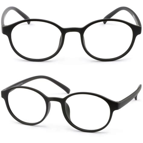 Light Tr90 Plastic Round Men Women Frame Flexible Bendable Glasses Matte Black Glasses Matte