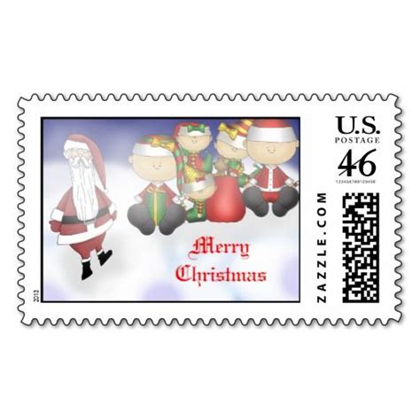 Santa And Crew Postage Zazzle Postage Santa Stamp