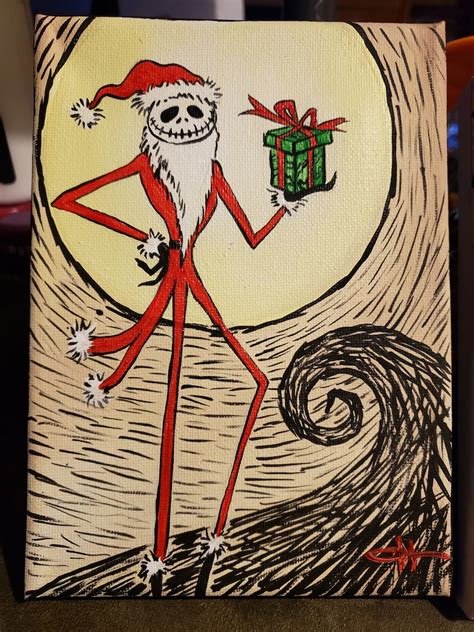Jack Skellington As Santa Jack Nightmare Before Christmas Etsy