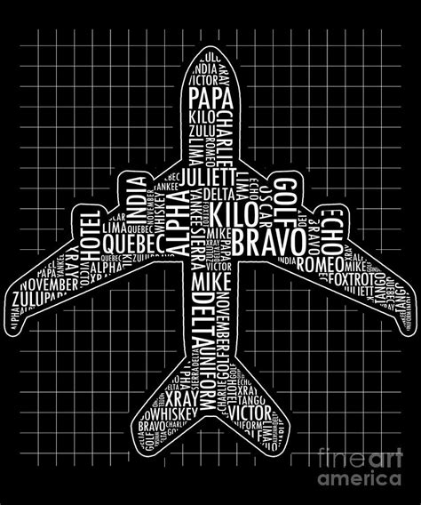 Phonetic Alphabet Airplane Pilot Flying Aviation Digital Art By The