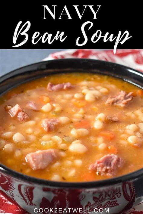 This Navy Bean Soup Is Made With Smoked Ham Shanks Vegetables And Spices Its A Hearty And
