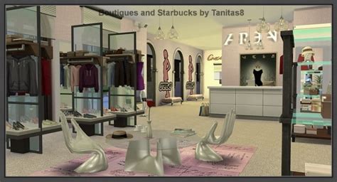 Boutiques And Starbucks At Tanitas8 Sims Sims 4 Updates