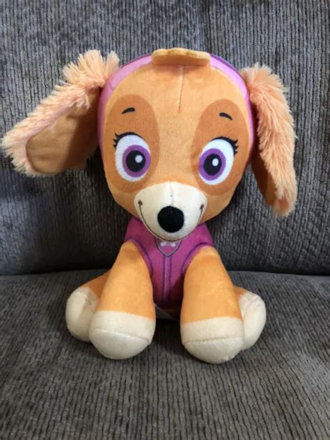 Paw Patrol Skye Puppy Dog 8” Plush Stuffed Animal Pink Uniform Spin