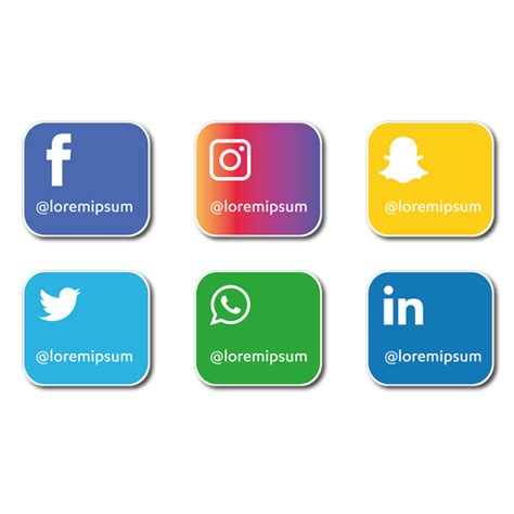 Social Media Icons Set Social Media Icon Png And Vector With