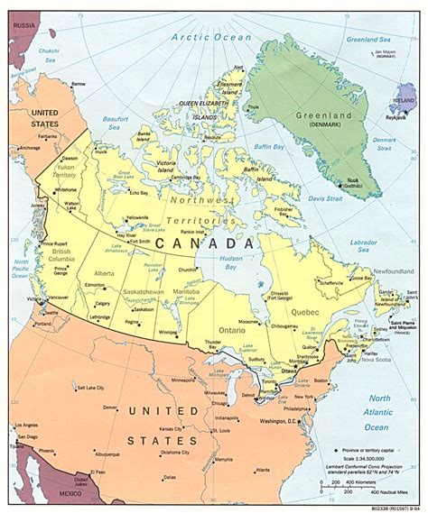 Large Detailed Political And Administrative Map Of Canada Canada Large
