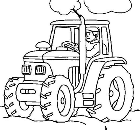 Download Farmer Working With Tractor Coloring Page - Download ...