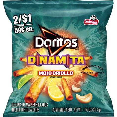Doritos Dinamita Mojo Criollo Sazonado Flavored Tortilla Chips 1125