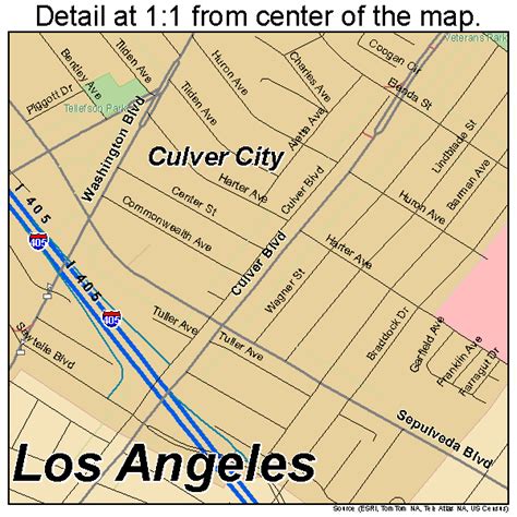 Culver City California Street Map 0617568