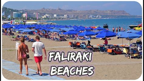 faliraki beaches rhodes greece youtube
