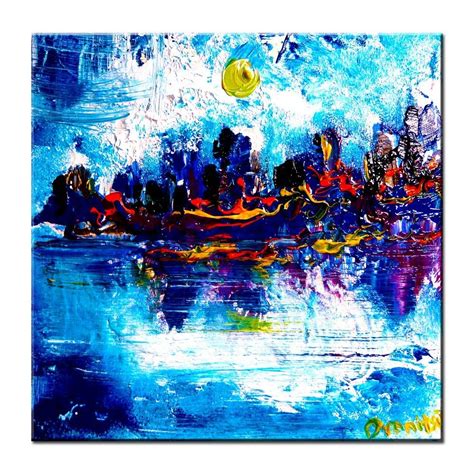 Tales Of The Night Abstract Painting By Peter Dranitsin Abstract