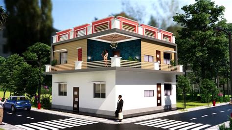 30x30 Feet House Plan 4bhk With Front Elevation 30x30 Modern Home